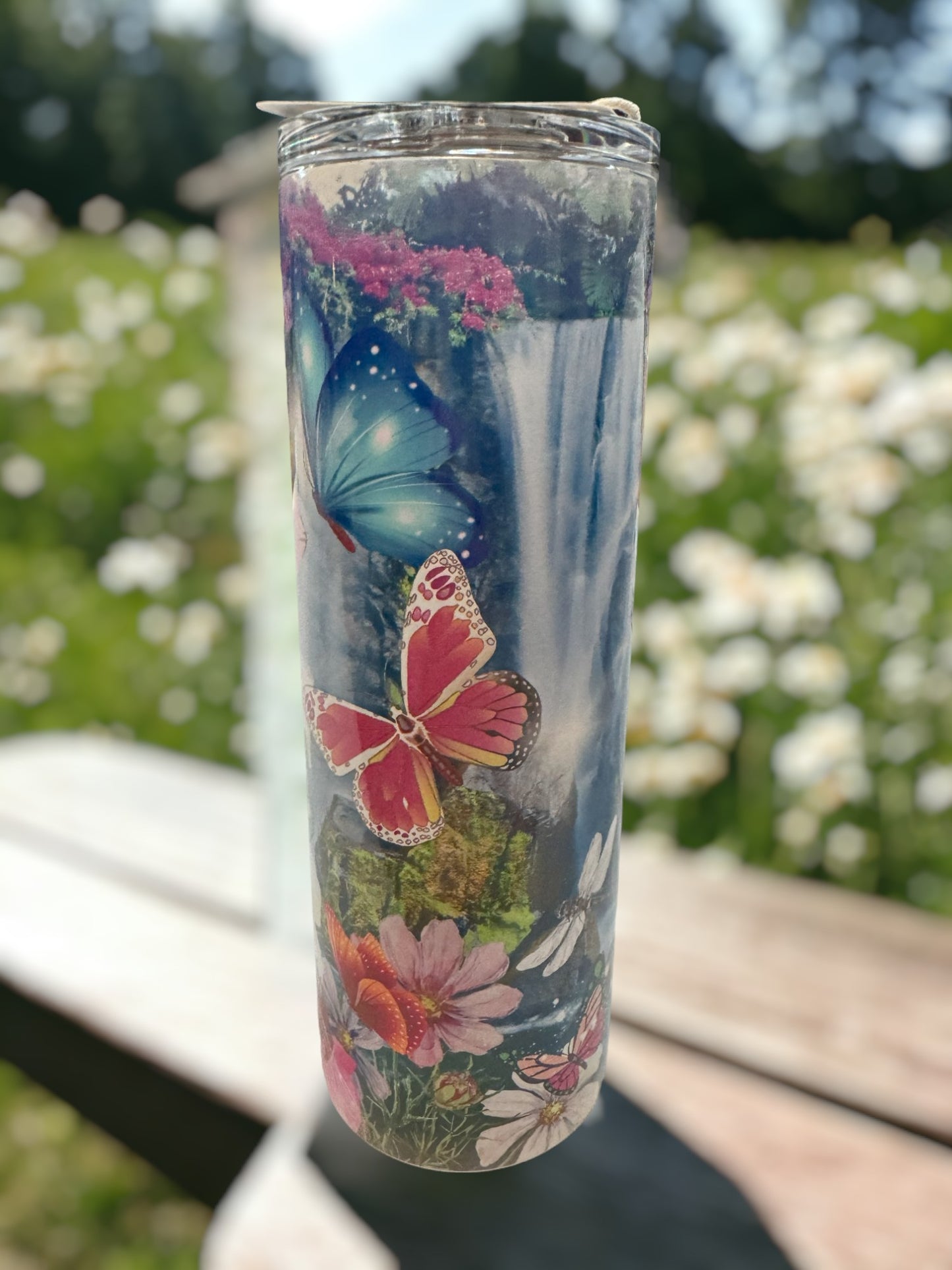 Waterfall with Butterfly